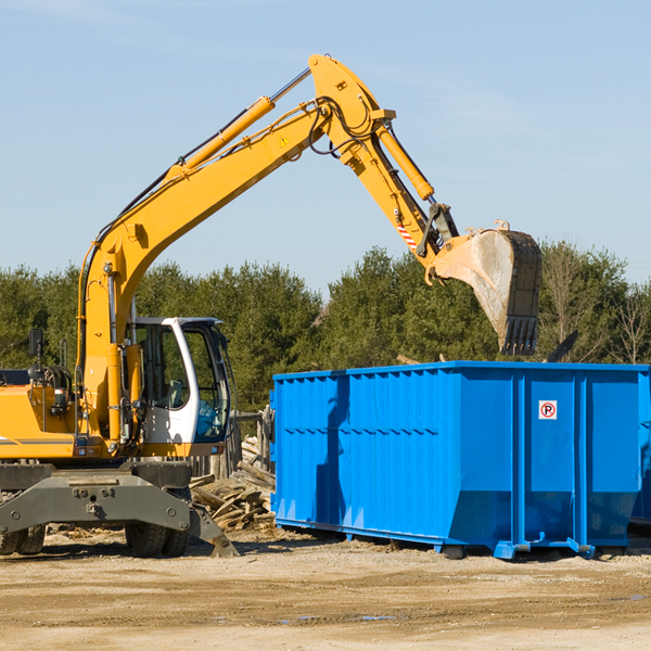 are there any restrictions on where a residential dumpster can be placed in Harrington DE